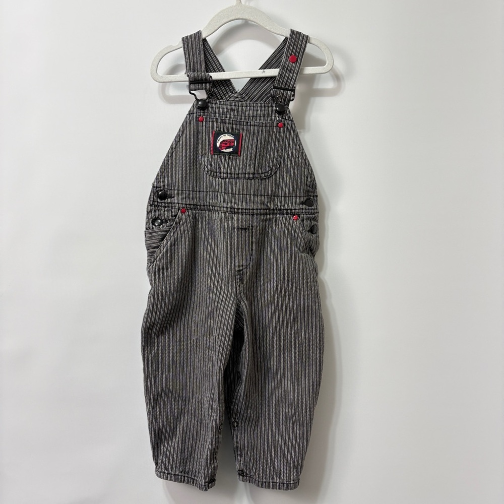 Vintage Gymboree Striped Nlack and White Travel by Train Theme Size 18-24 Months